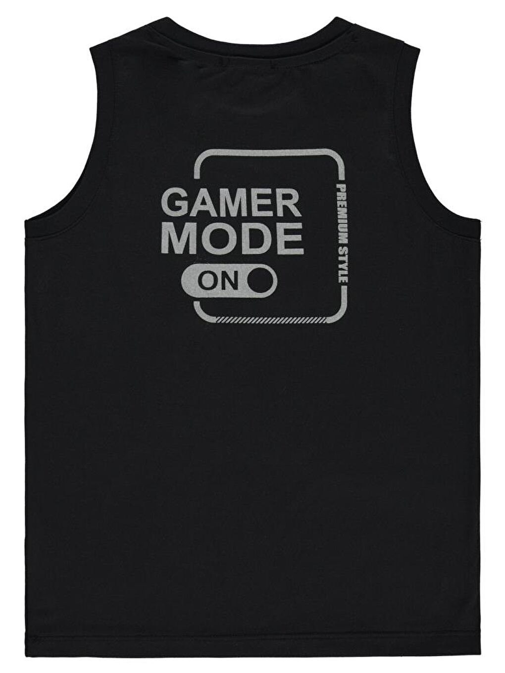 Boys Gamer Mode Reflektör Baskılı Sıfır Kol 6-9 Yaş Tişört - Siyah 7-8 Yaş-1
