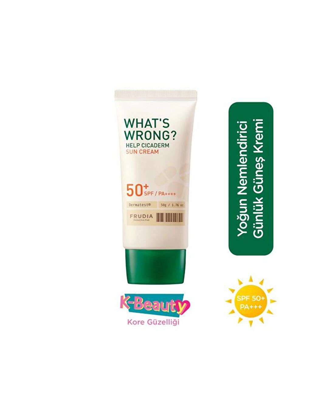 Frudia Açık Bej What's Wrong Cicaderm Güneş Kremi Spf50 50 g