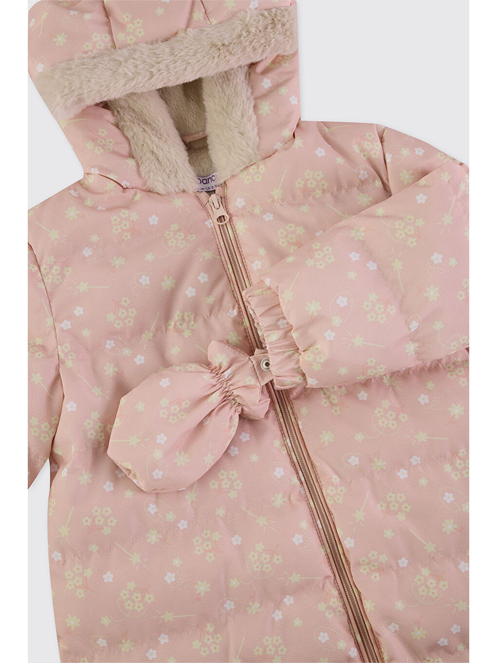 Kız Bebek Desenli Pembe Kozmonot-2