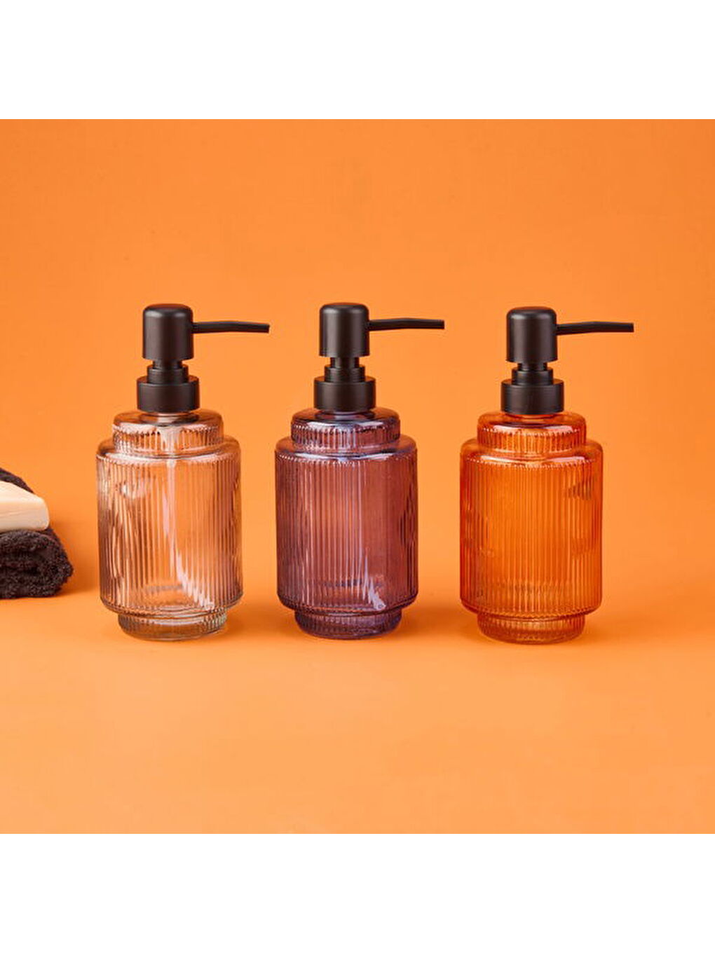 Karışık Çizgili Sıvı Sabunluk - Asorti - 17 cm-2