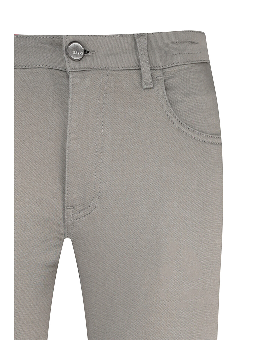 Bej Taş Slim Fit Pamuklu 5 Cep Kanvas Pantolon-1
