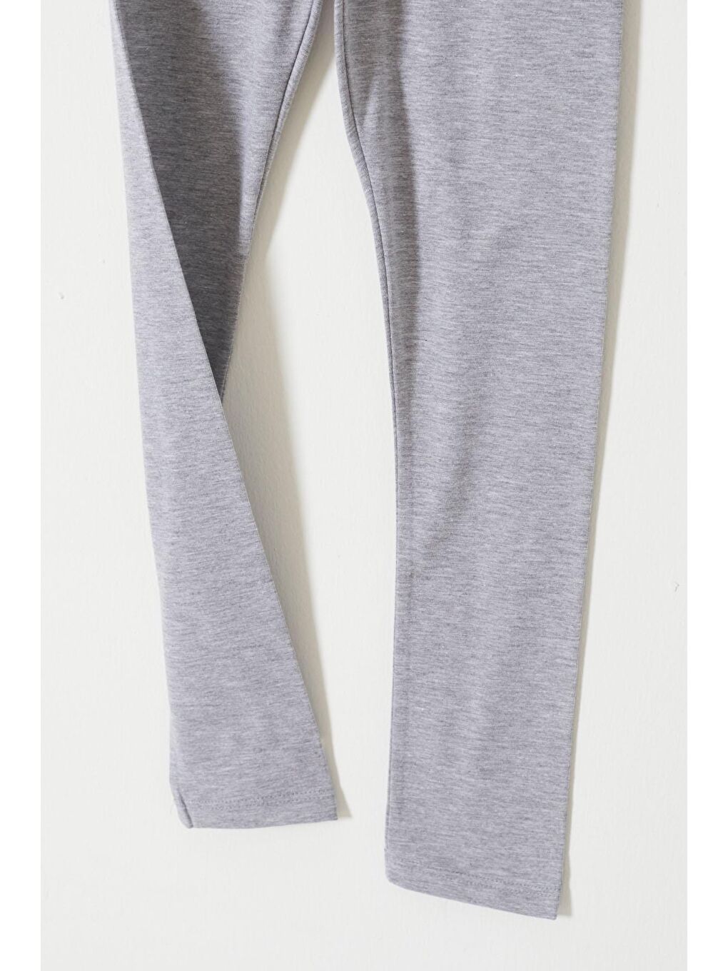 Gri Çiçek Nakış Detaylı Kız Çocuk Tayt 18311-3