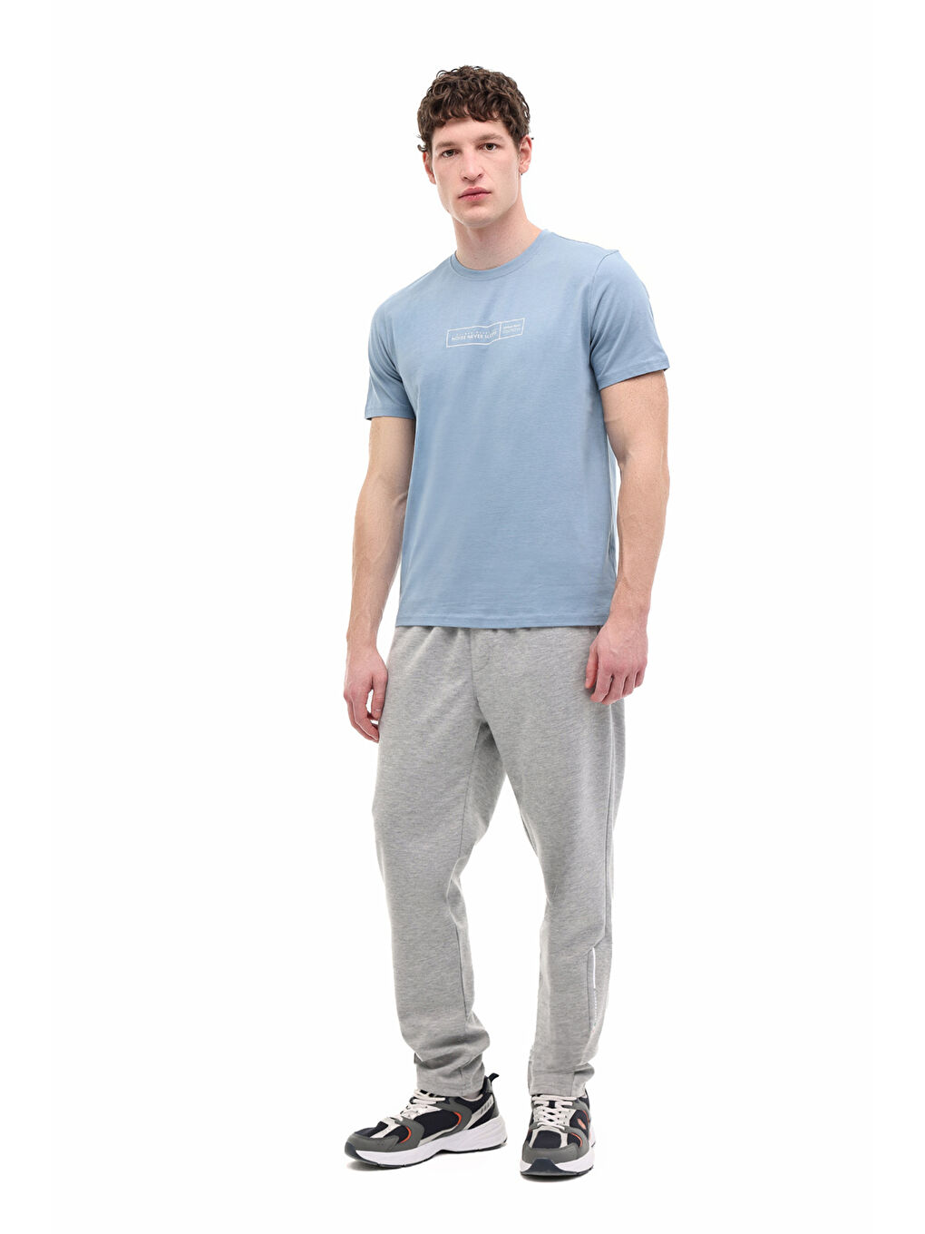 Gri ML RENATO 22ITL 1031 6FX GRI MELANJ Erkek Eşofman Altı-2