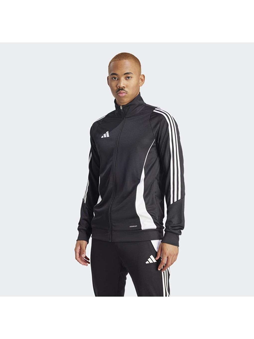 Adidas Karışık Tiro 24 Track Erkek Dik Yaka Fermuarlı Sweatshirt