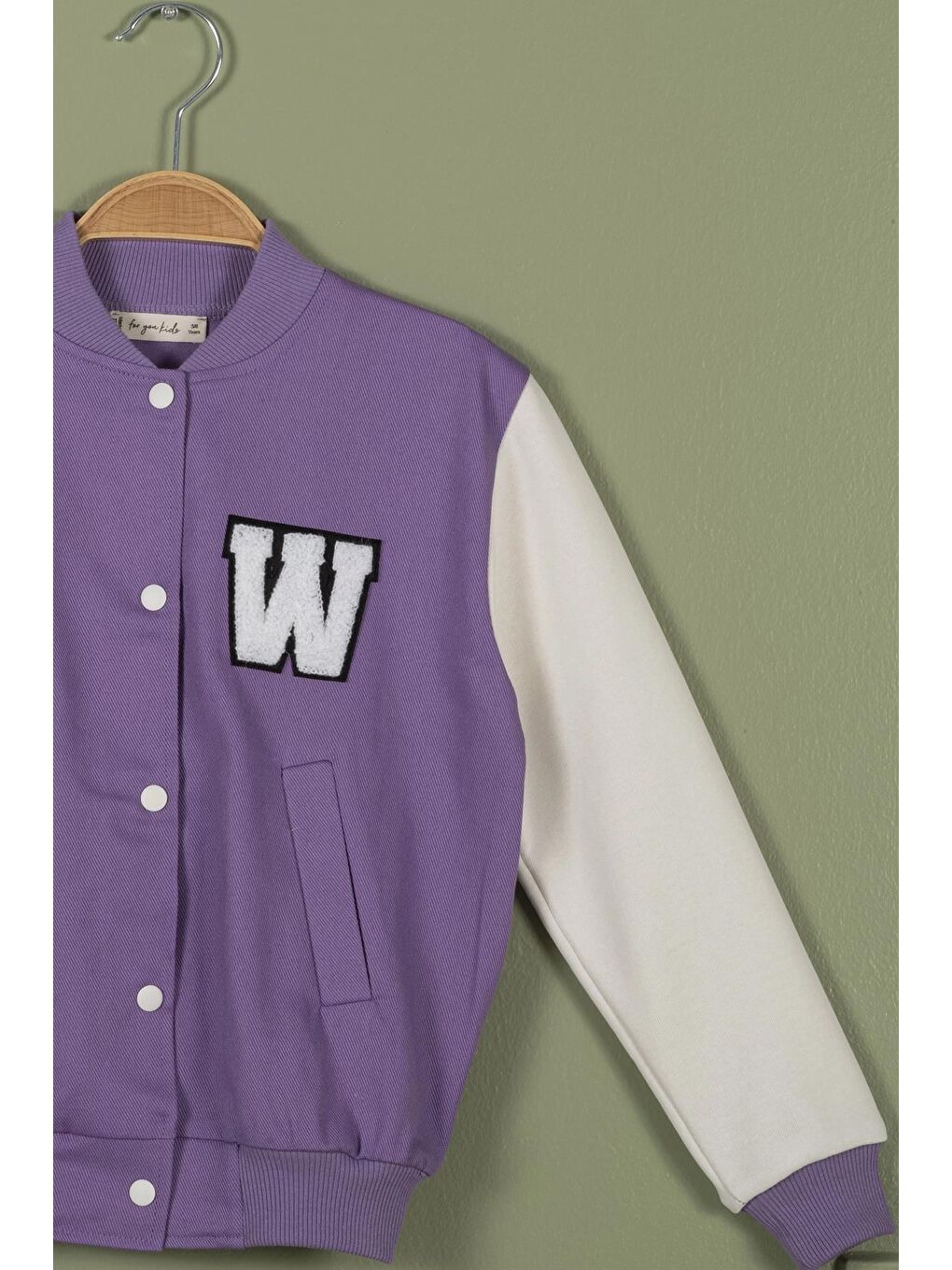 Nakışlı Mor Kız Çocuk Kolej Ceket-1