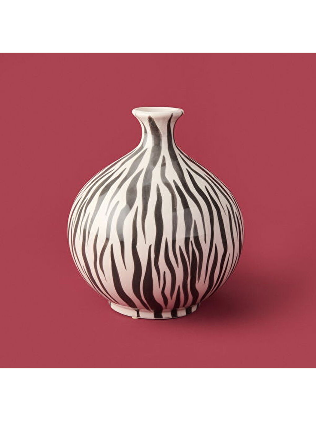 Deco Elegant Curves Vazo - Siyah / Beyaz - 28 cm-3