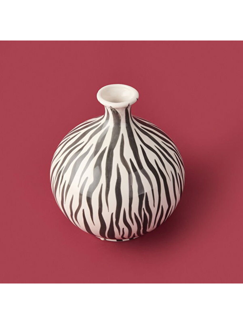 Deco Elegant Curves Vazo - Siyah / Beyaz - 28 cm-2