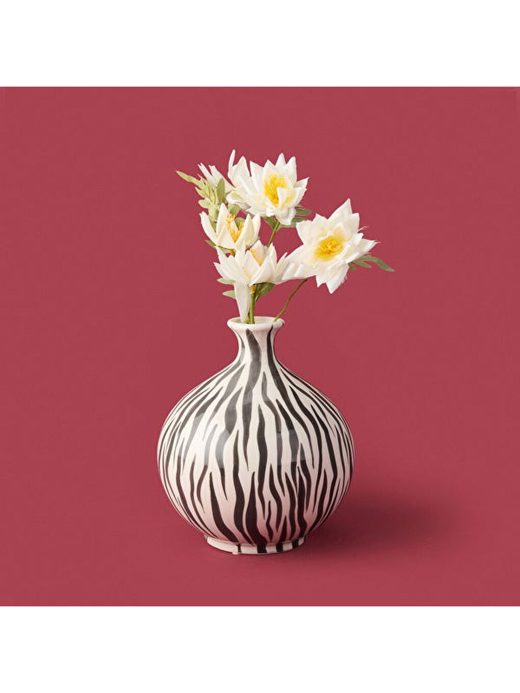 Deco Elegant Curves Vazo - Siyah / Beyaz - 28 cm-4