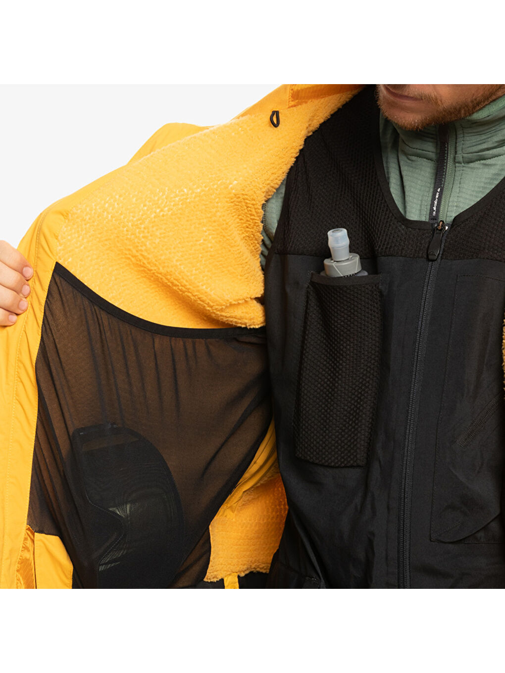 Ultralight Gore-tex Erkek Sarı Snowboard Ceketi-3