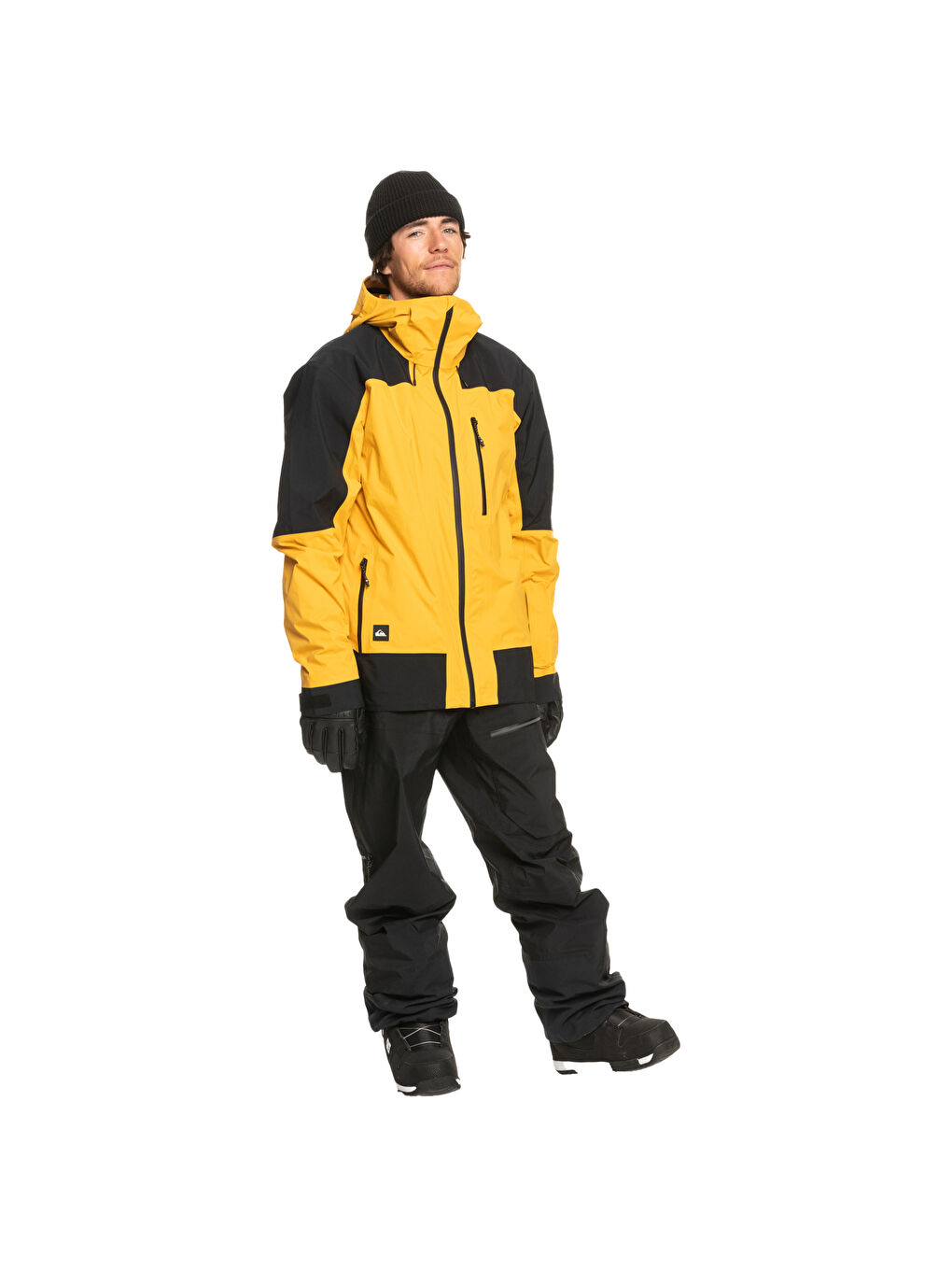 Ultralight Gore-tex Erkek Sarı Snowboard Ceketi-7