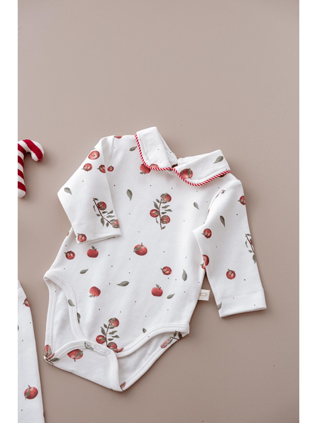 Beyaz Puffy Sleep Elma Serisi Body Tayt Takım-5