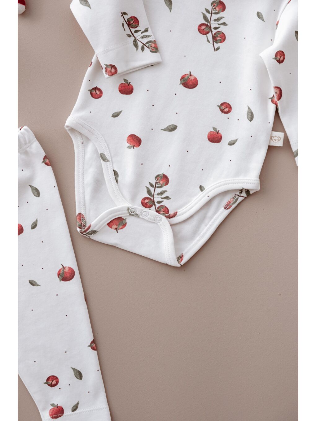Beyaz Puffy Sleep Elma Serisi Body Tayt Takım-6