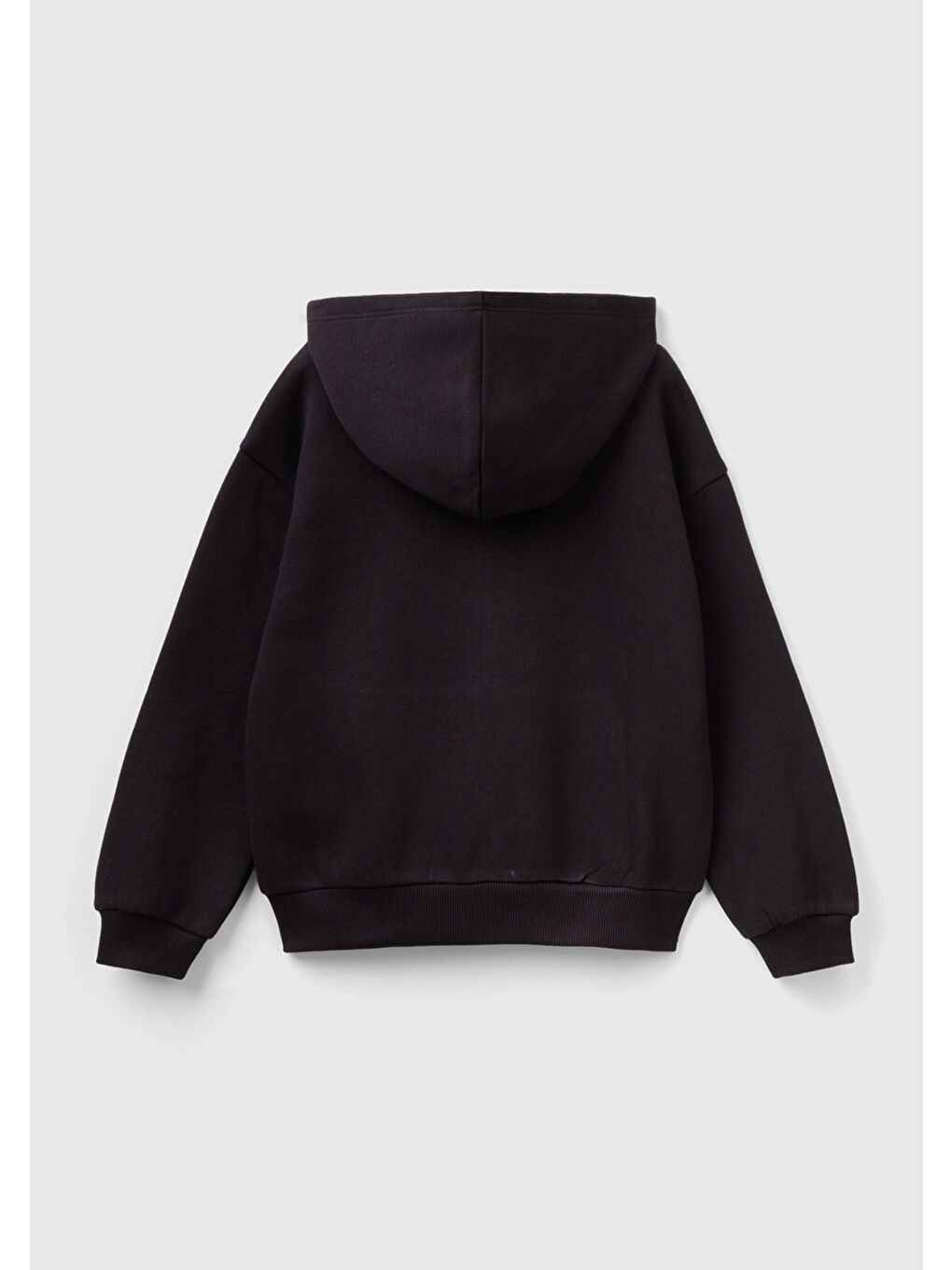 Kız Çocuk Siyah  Logo Baskılı Sweatshirt-1