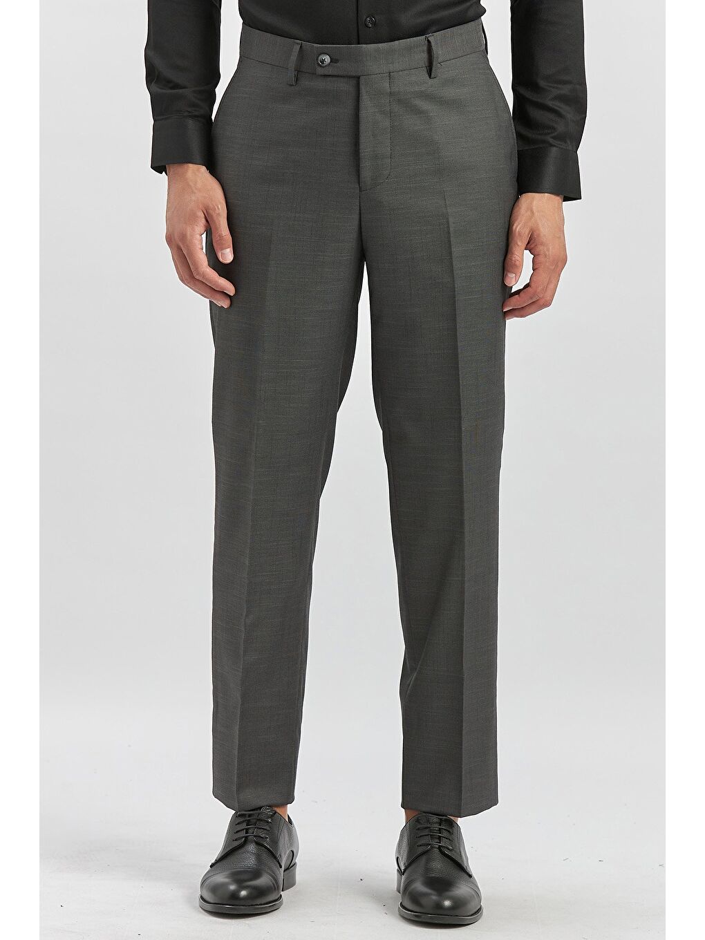 Koyu Antrasit Esnek Yandan Cepli Comfort Fit Classic Erkek Pantolon 1003240163