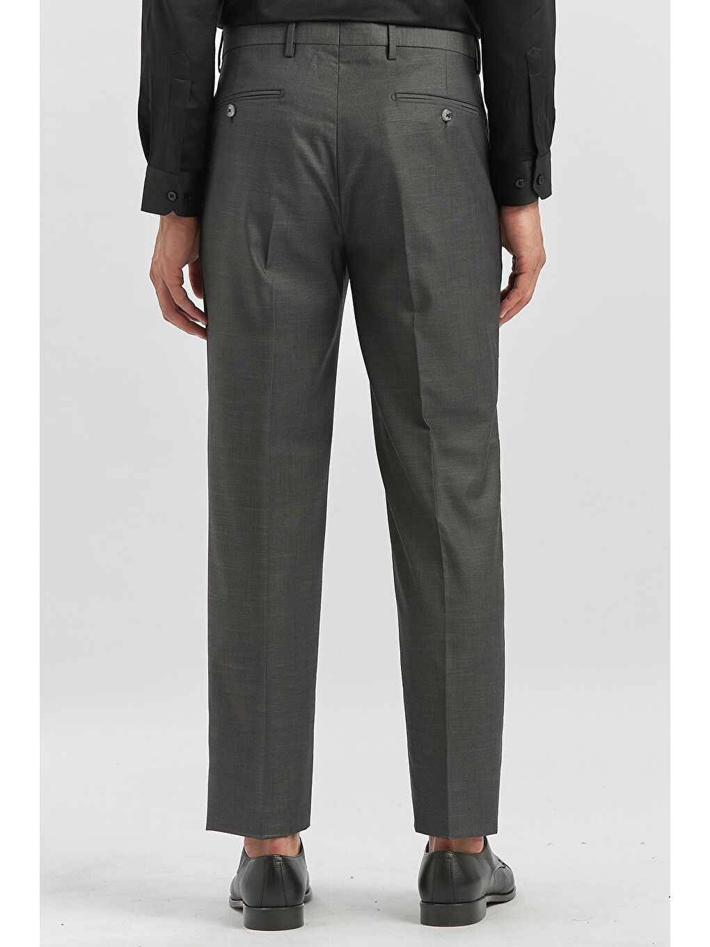 Koyu Antrasit Esnek Yandan Cepli Comfort Fit Classic Erkek Pantolon 1003240163-5