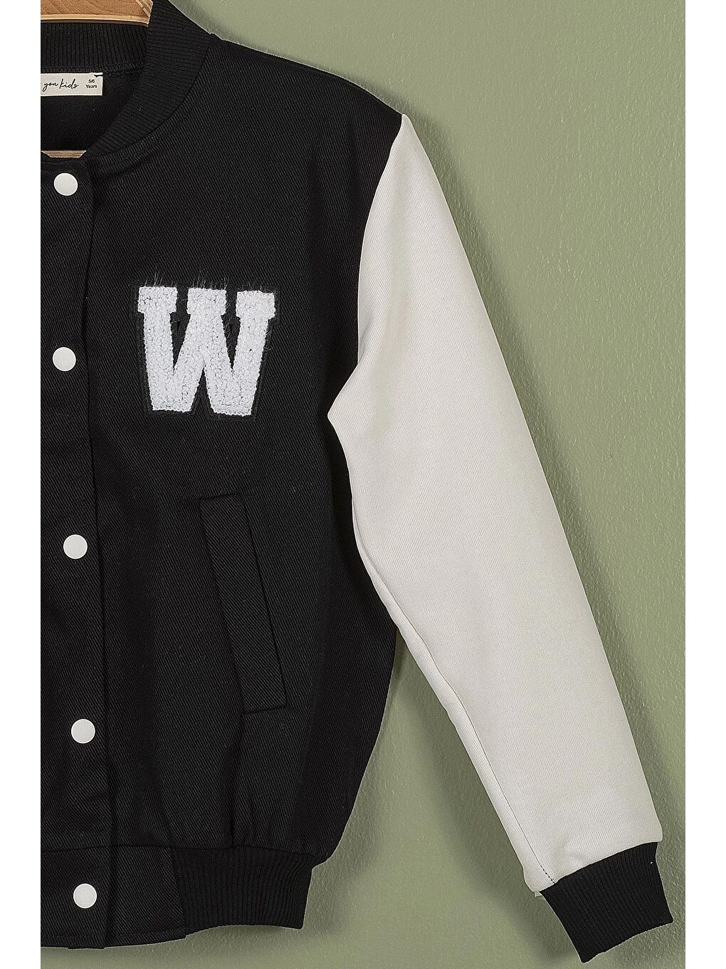 Nakışlı Siyah Kız Çocuk Kolej Ceket-1