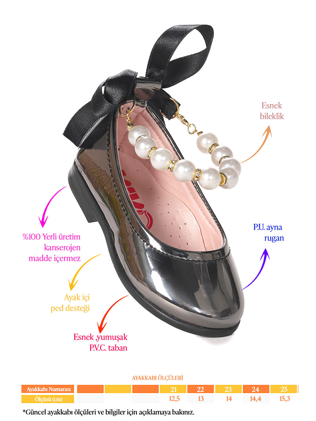 Bej Blanch Ayna İncili Lastikli Kız Bebek Babet Ayakkabı-1