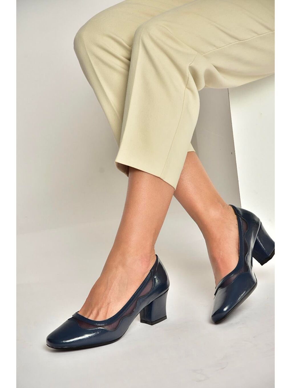 Lacivert Kadın Topuklu Ayakkabı U820052809