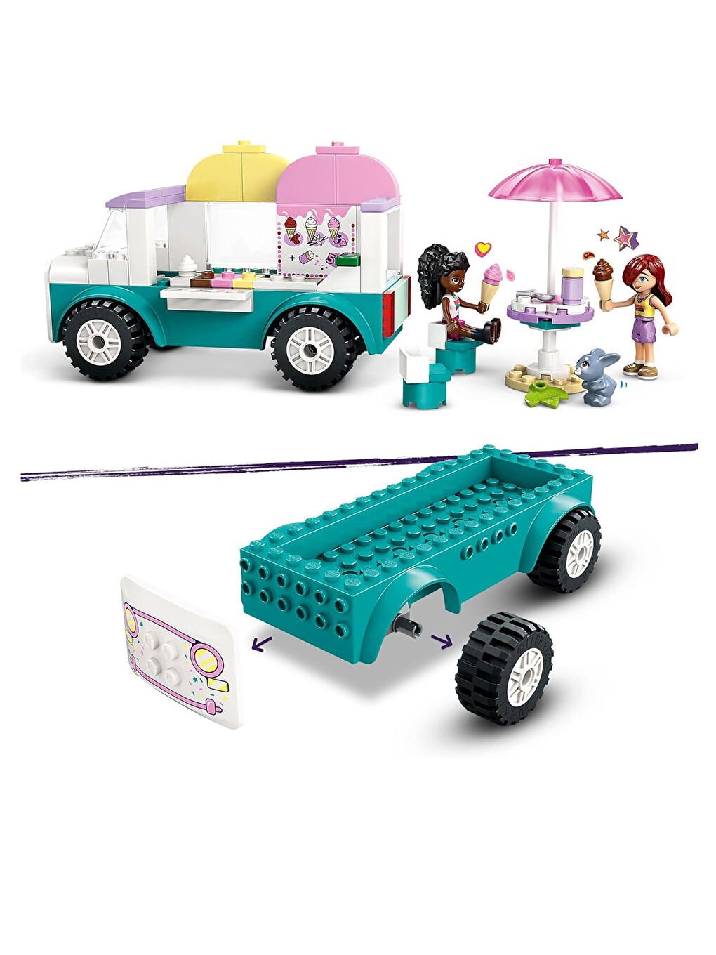Lego Friends Heartlake City Dondurma Kamyonu 42644 - 4