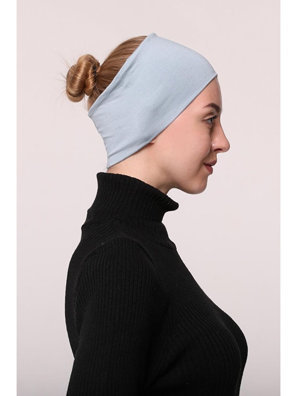 Altobeh Turkuaz Kadın Penye Dikişsiz Tesettür Bandana Bone Spor Saç Bandı