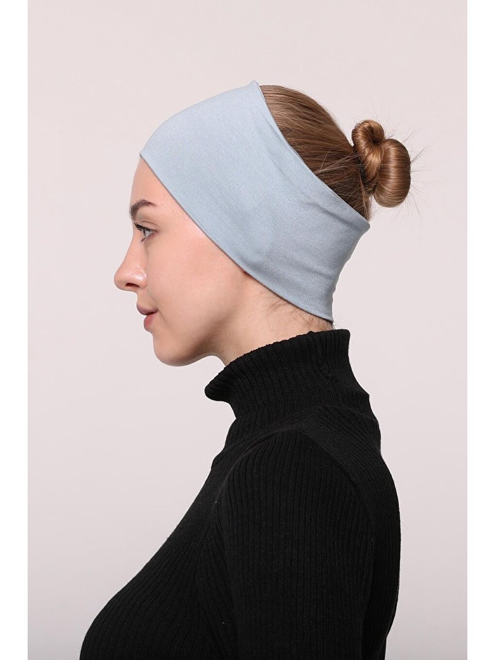 Altobeh Turkuaz Kadın Penye Dikişsiz Tesettür Bandana Bone Spor Saç Bandı - 2