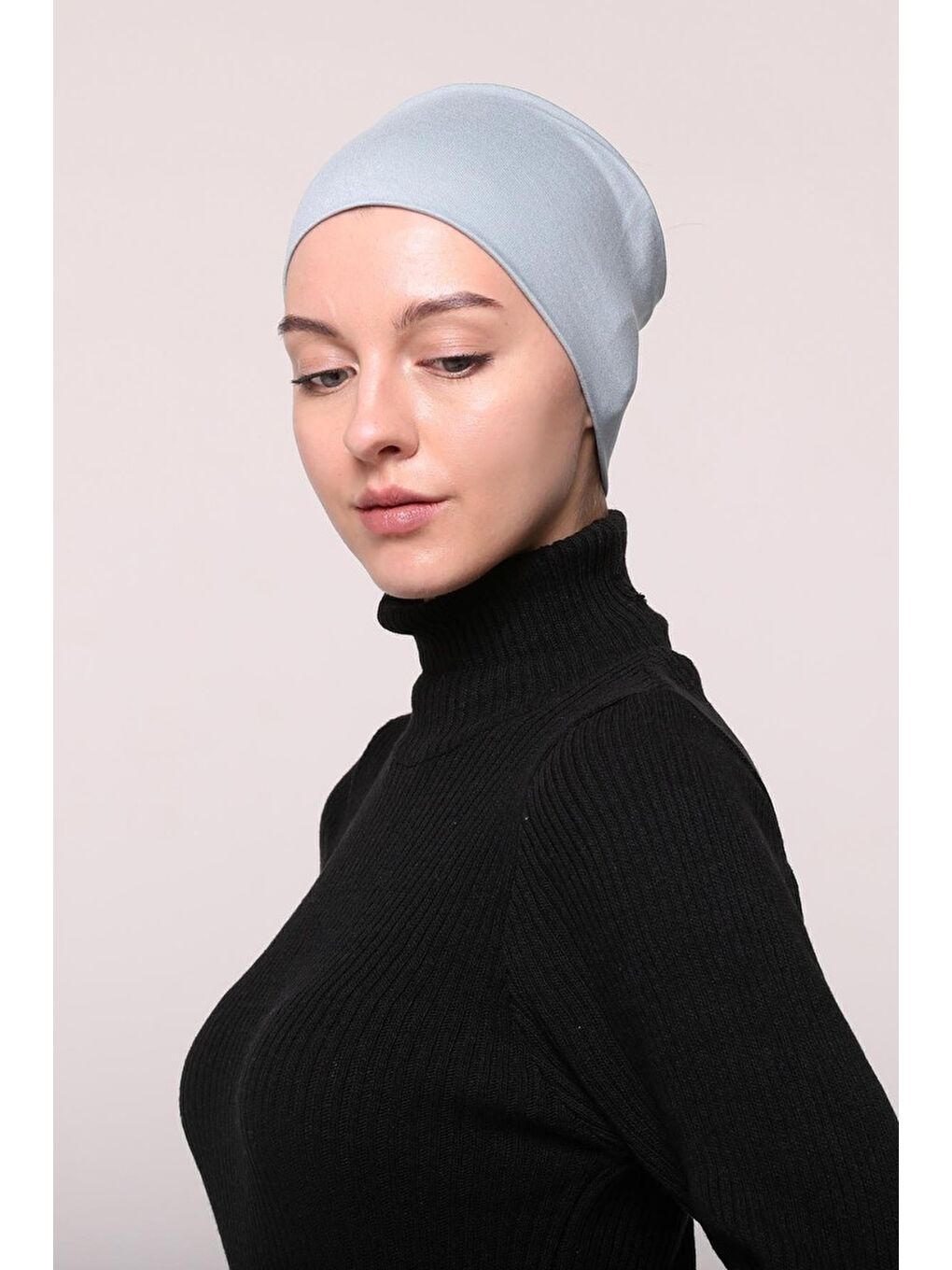 Altobeh Turkuaz Kadın Penye Dikişsiz Tesettür Bandana Bone Spor Saç Bandı - 3