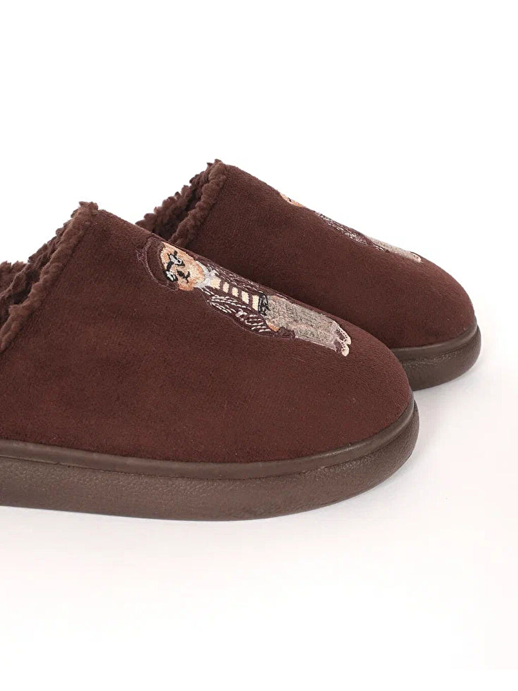 Kahverengi Erkek Triko Ev İçi Terlik - ROME-1