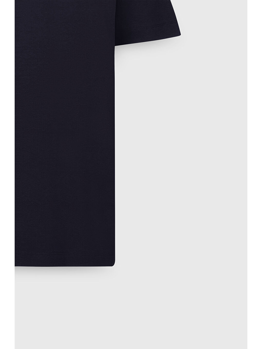 Erkek Lacivert %100 Pamuk Modern Fit Normal Kesim Bisiklet Yaka Tişört-8
