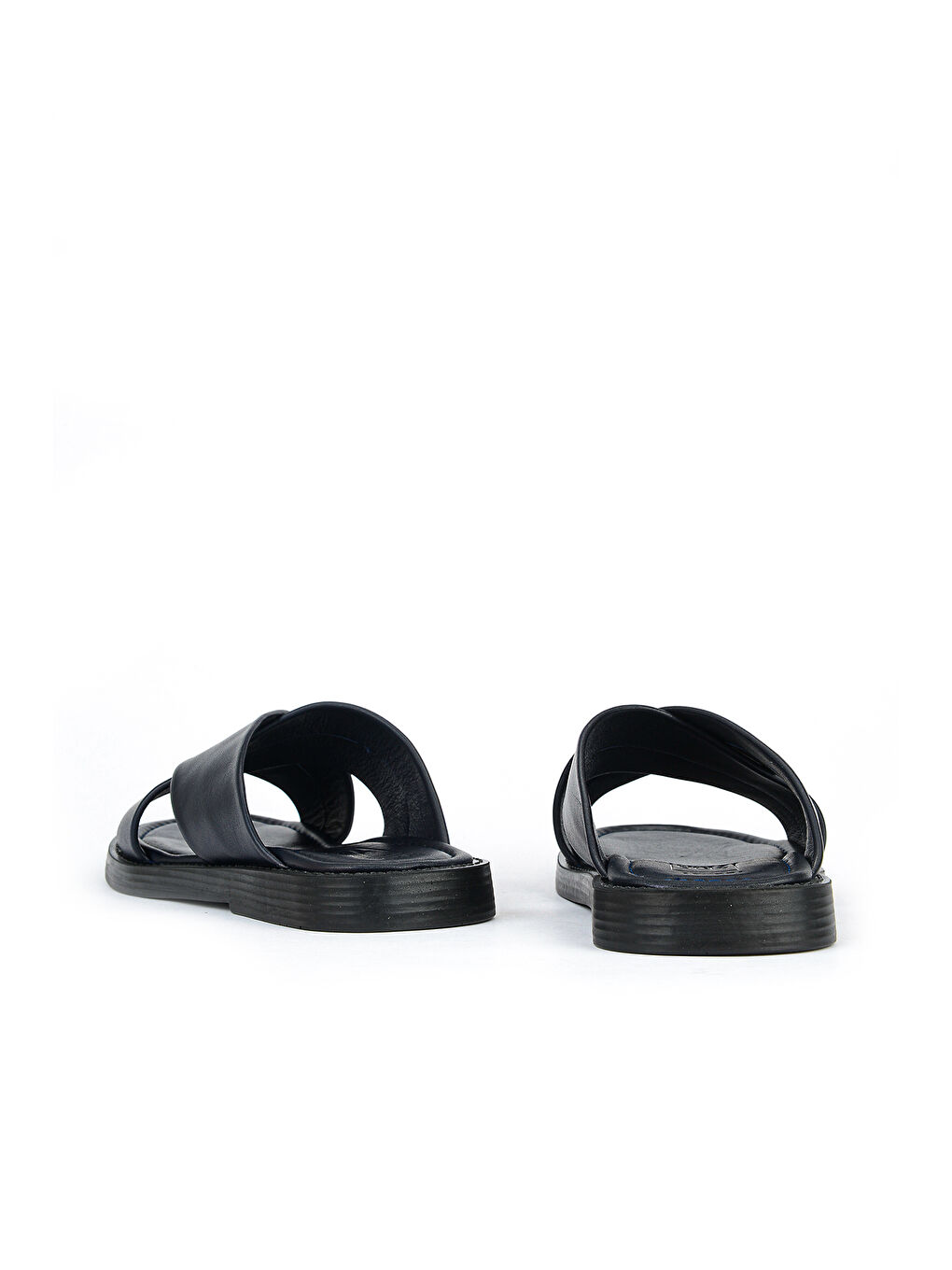 Erkek Hakiki Deri Terlik 1611045ZM153 Lacivert-2