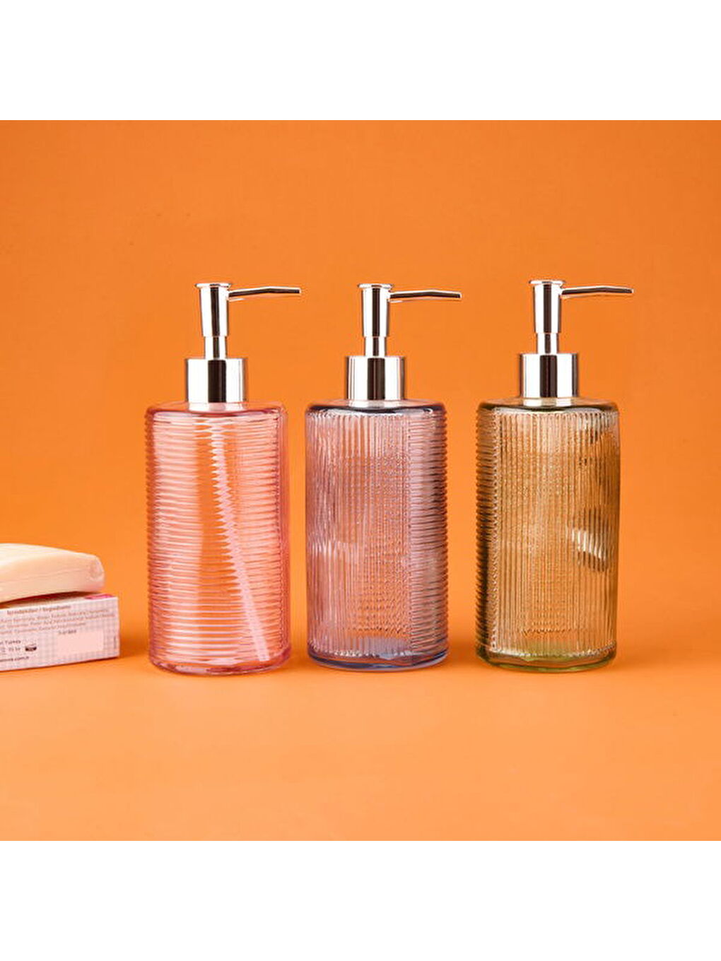 Karışık MNB03675 Cam Sıvı Sabunluk - Asorti - 20 cm-4