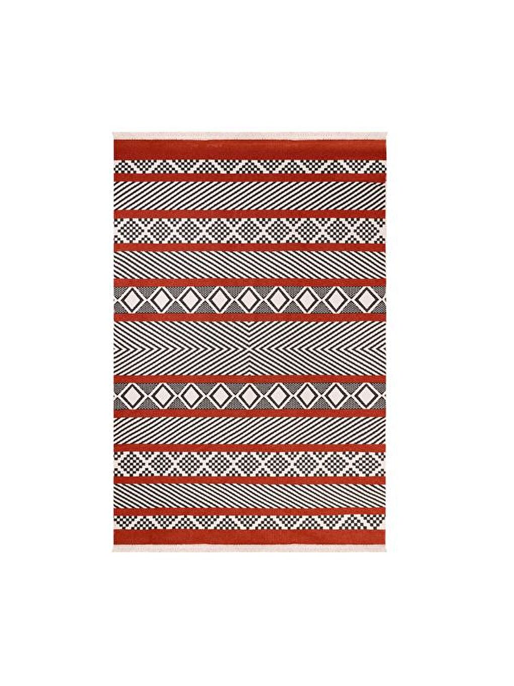 Soft Etnico Çift Taraflı Kilim - Kırmızı - 160x230 cm
