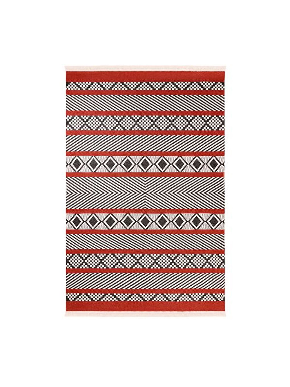 Soft Etnico Çift Taraflı Kilim - Kırmızı - 160x230 cm-2