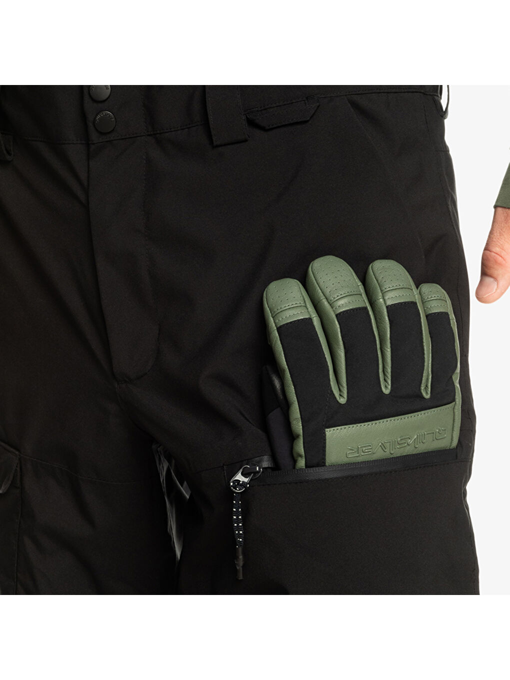 Siyah Dawson Jk Erkek Yeşil Snowboard Kayak Montu-4