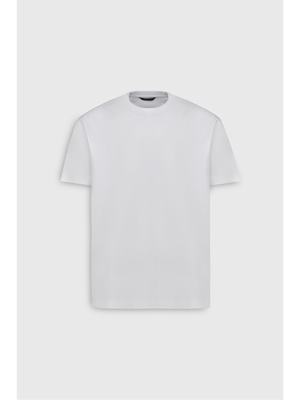 Erkek Beyaz %100 Pamuk Modern Fit Normal Kesim Bisiklet Yaka Tişört-5