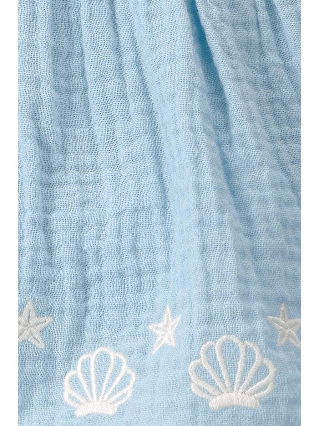 Kız Bebek Bodyli Elbise 3 Ay-24 Ay Mavi-2