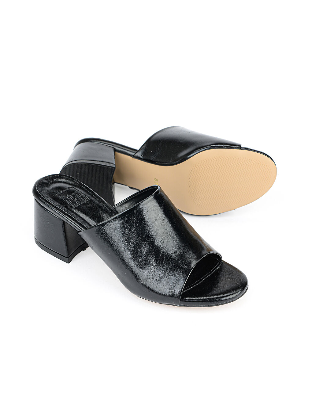 Kadın Topuklu Terlik 161996Z304 Siyah-3