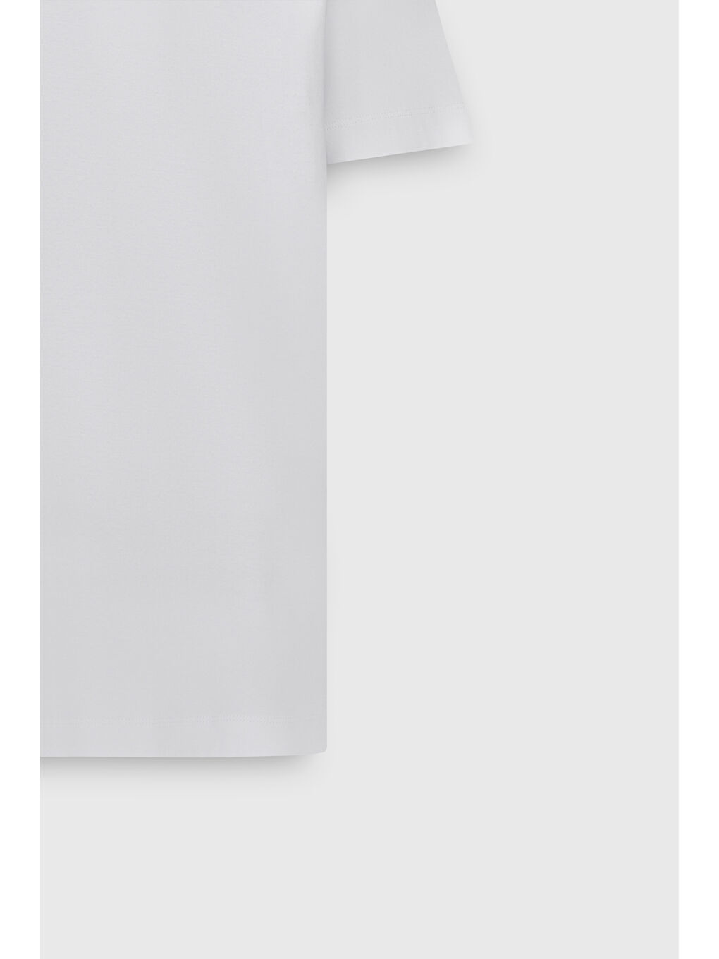 Erkek Beyaz %100 Pamuk Modern Fit Normal Kesim Bisiklet Yaka Tişört-7