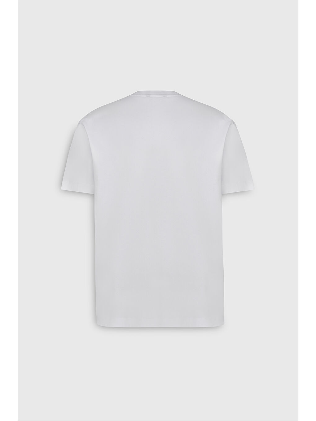 Erkek Beyaz %100 Pamuk Modern Fit Normal Kesim Bisiklet Yaka Tişört-8