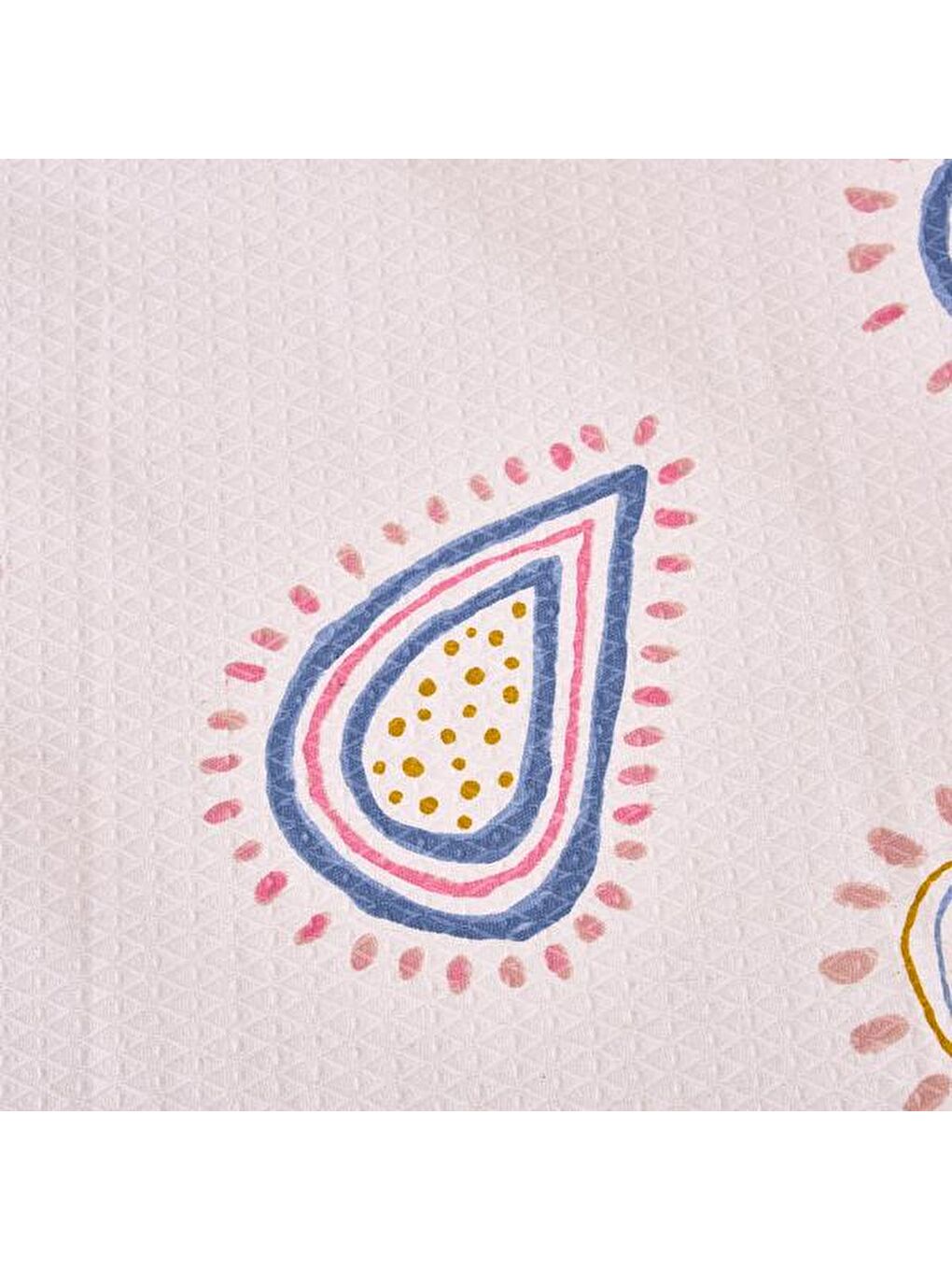 Soft Euracini Çift Kişilik Pike - Beyaz / Mavi- 200x220 cm-2