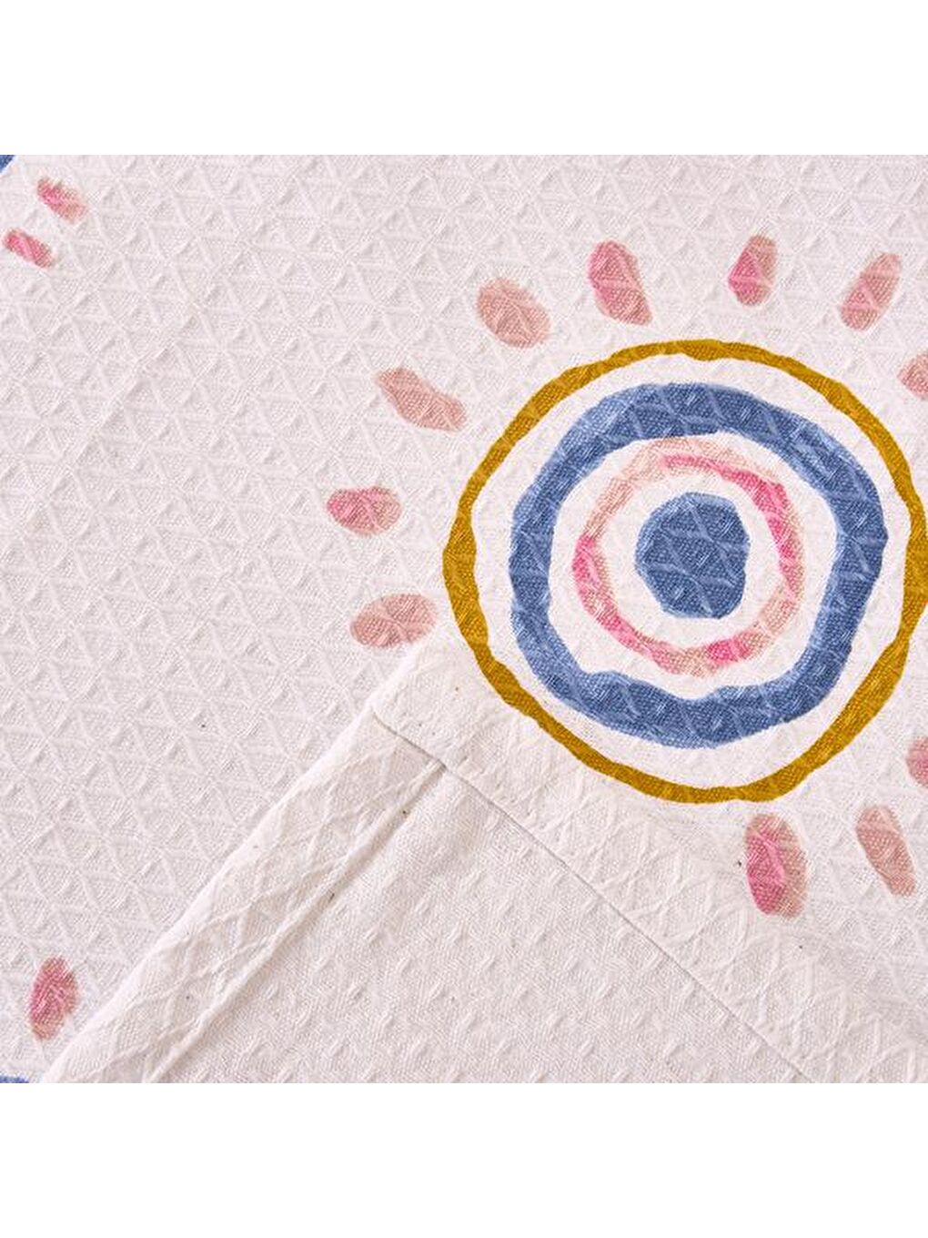 Soft Euracini Çift Kişilik Pike - Beyaz / Mavi- 200x220 cm-3