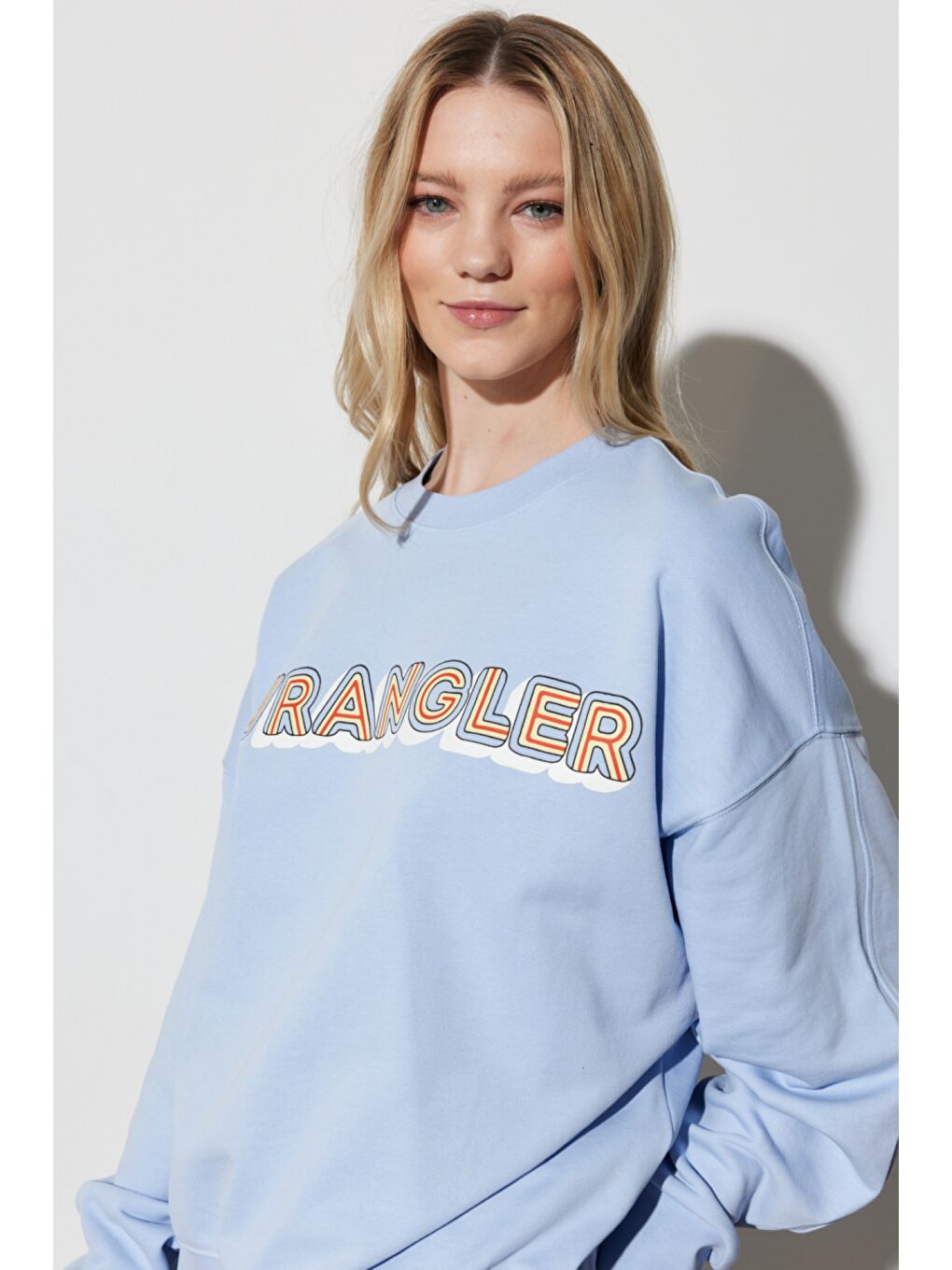 Regular Fit Normal Kesim %100 Pamuk Bisiklet Yaka Mavi Sweatshirt-4