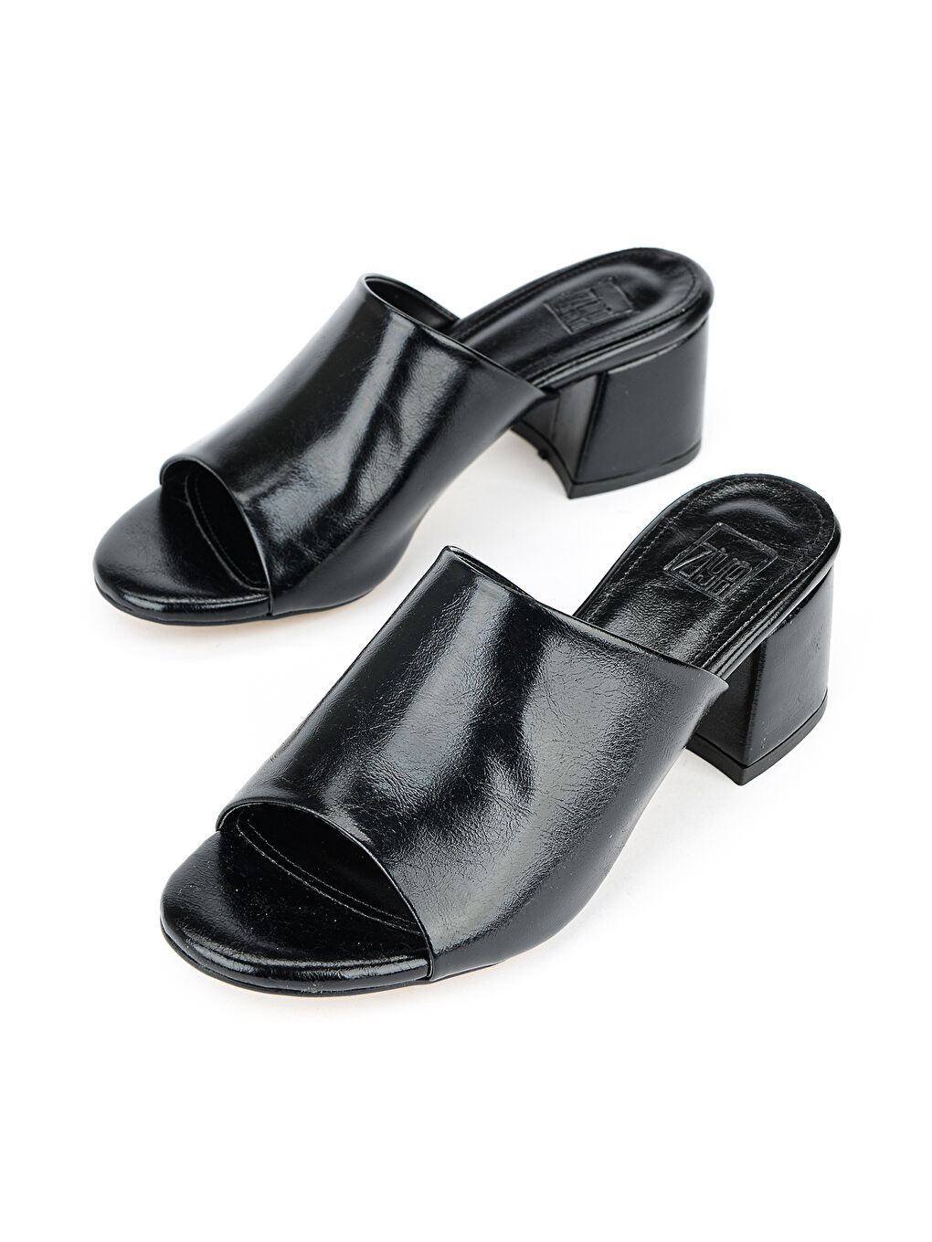 Kadın Topuklu Terlik 161996Z304 Siyah-4