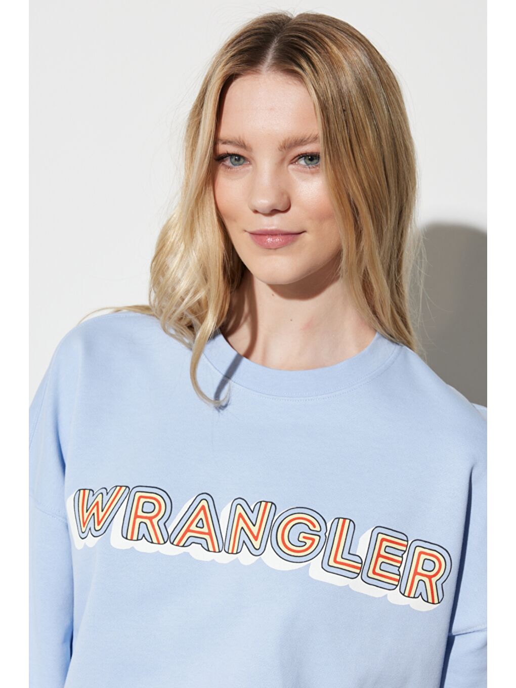 Regular Fit Normal Kesim %100 Pamuk Bisiklet Yaka Mavi Sweatshirt-5