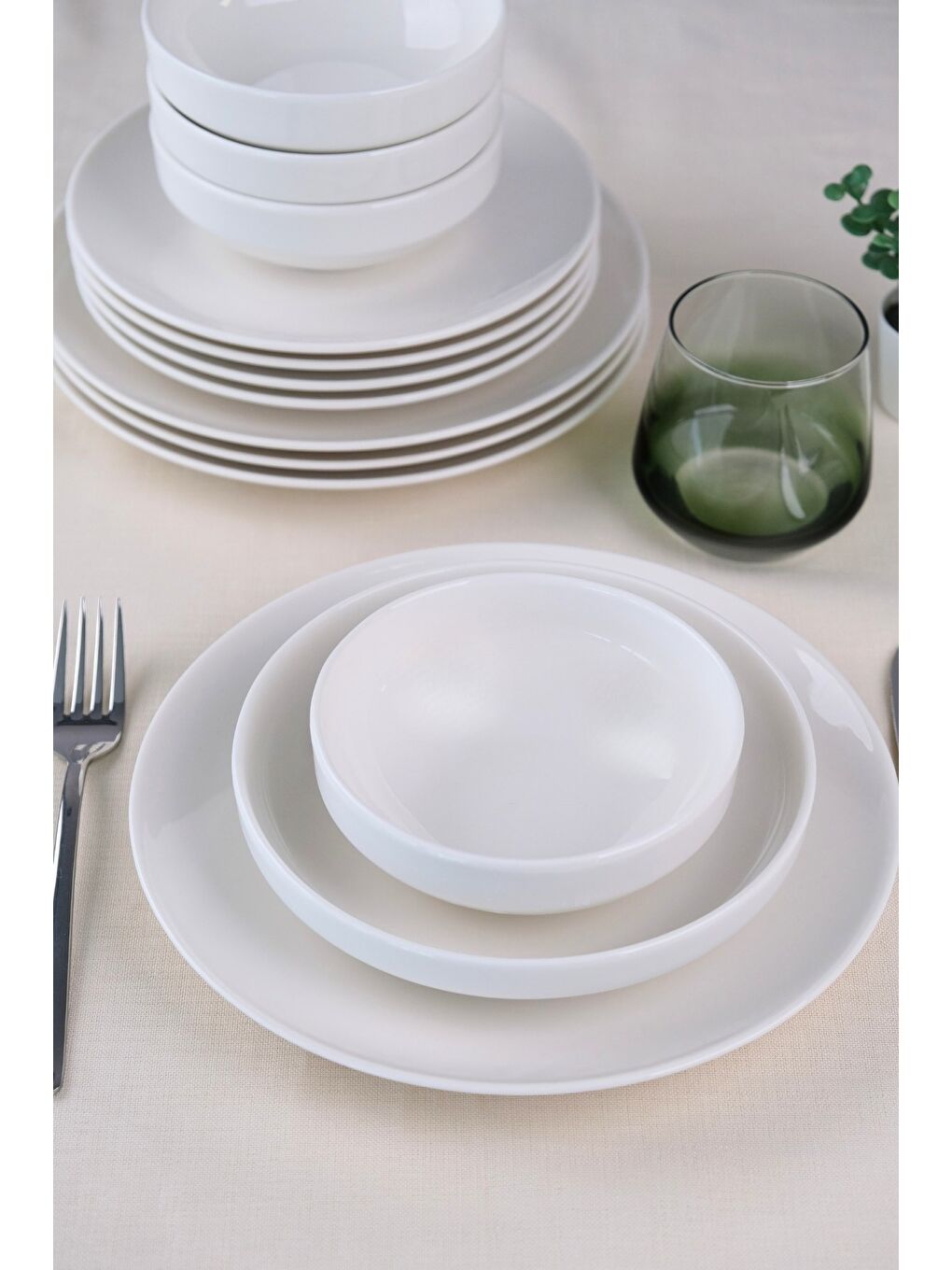 Beyaz Porselen Sofia Yemek Takımı 16 Parça 4 Kişilik-1