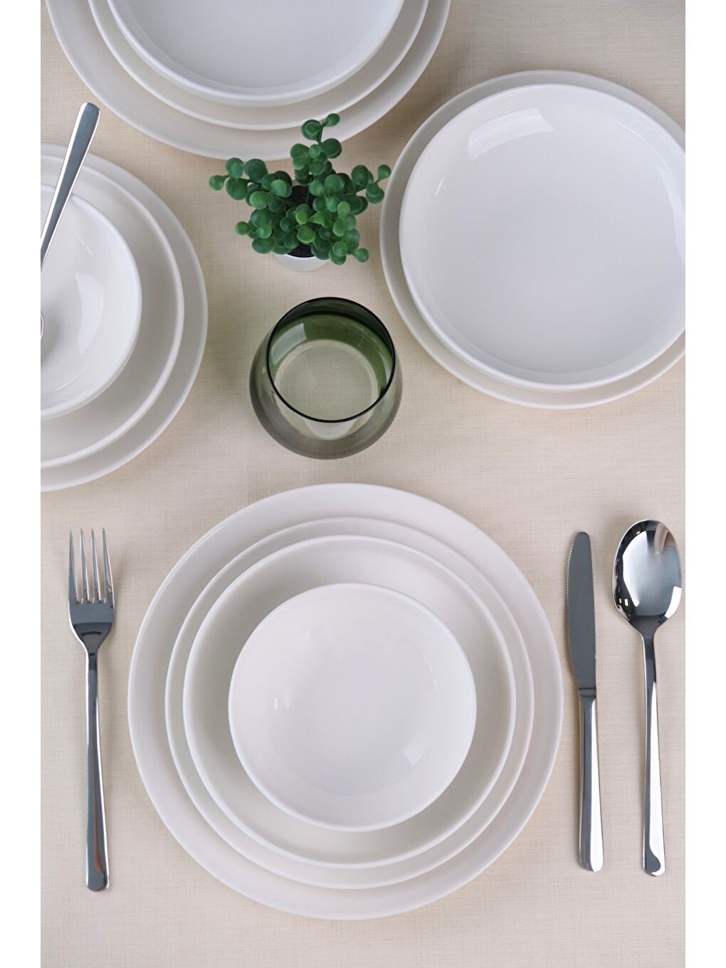 Beyaz Porselen Sofia Yemek Takımı 16 Parça 4 Kişilik-5