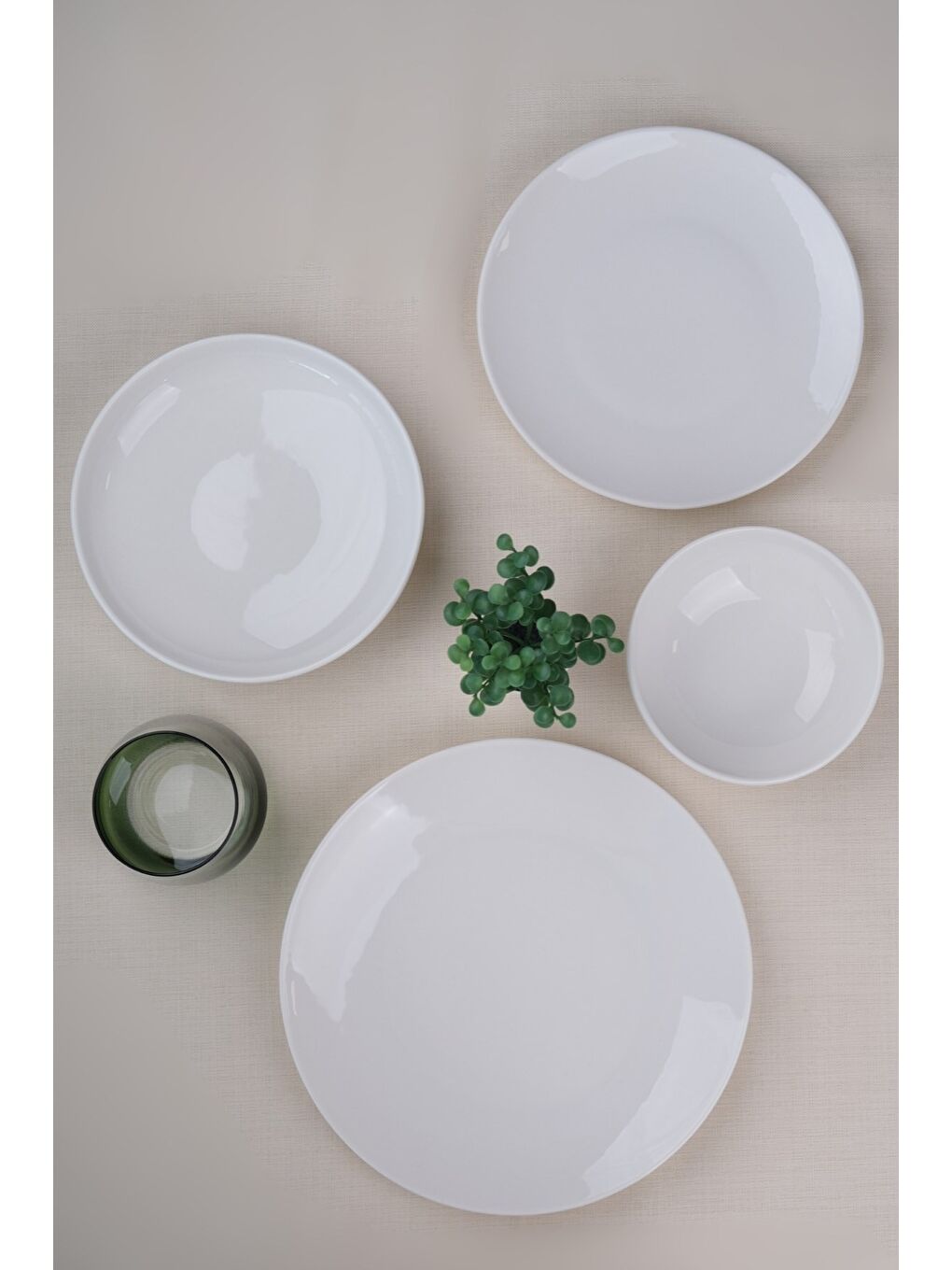 Beyaz Porselen Sofia Yemek Takımı 4 Parça Tek Kişilik-3