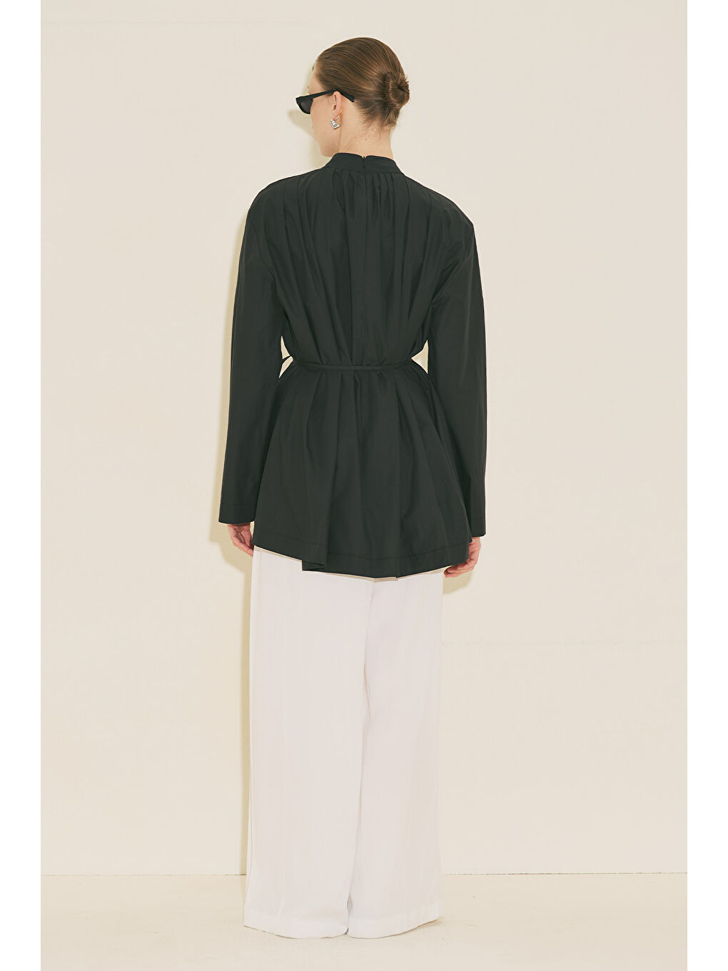 Pliseli Tunik Siyah-1