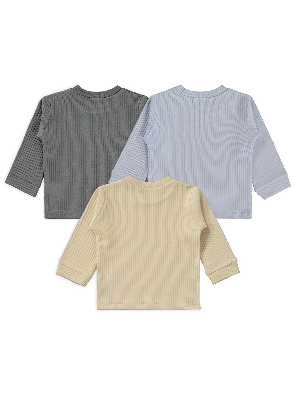 Basic 3'lü Set 6-18 Ay Sweatshirt - Mavi-4