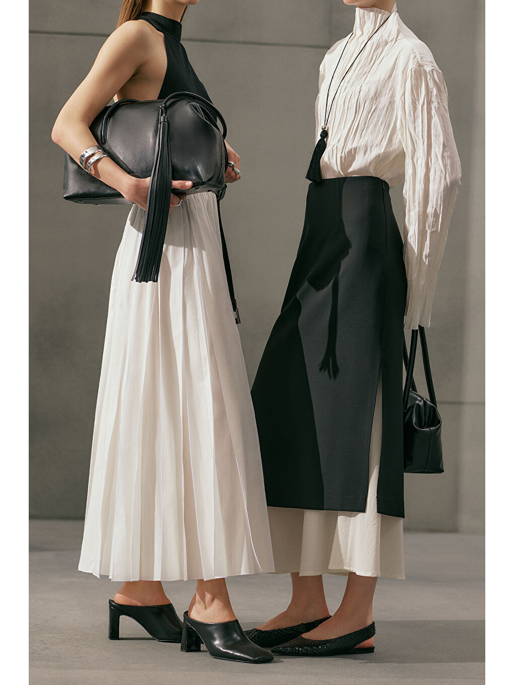 Zeya Parçalı Etek Ekru-6