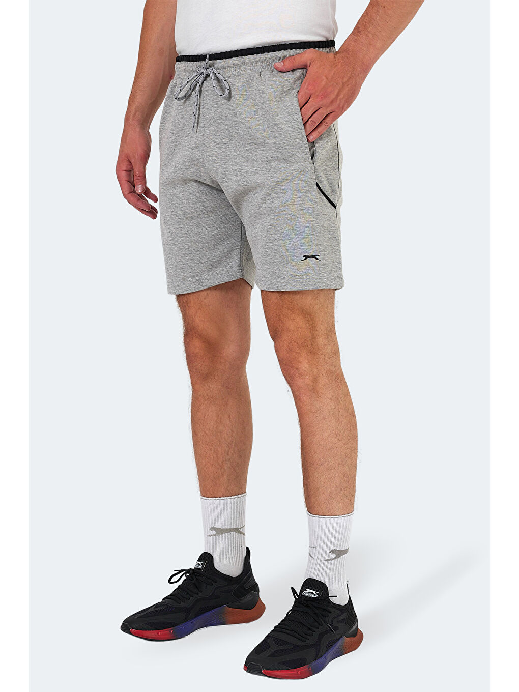 NAGORE 2 li Set Erkek Cepli Gri - Koyu Gri Şort-1